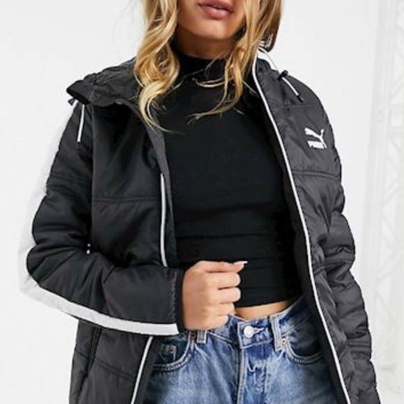 Woman’s Black Puma Winter Puffer Jacket - Picture 2 of 6